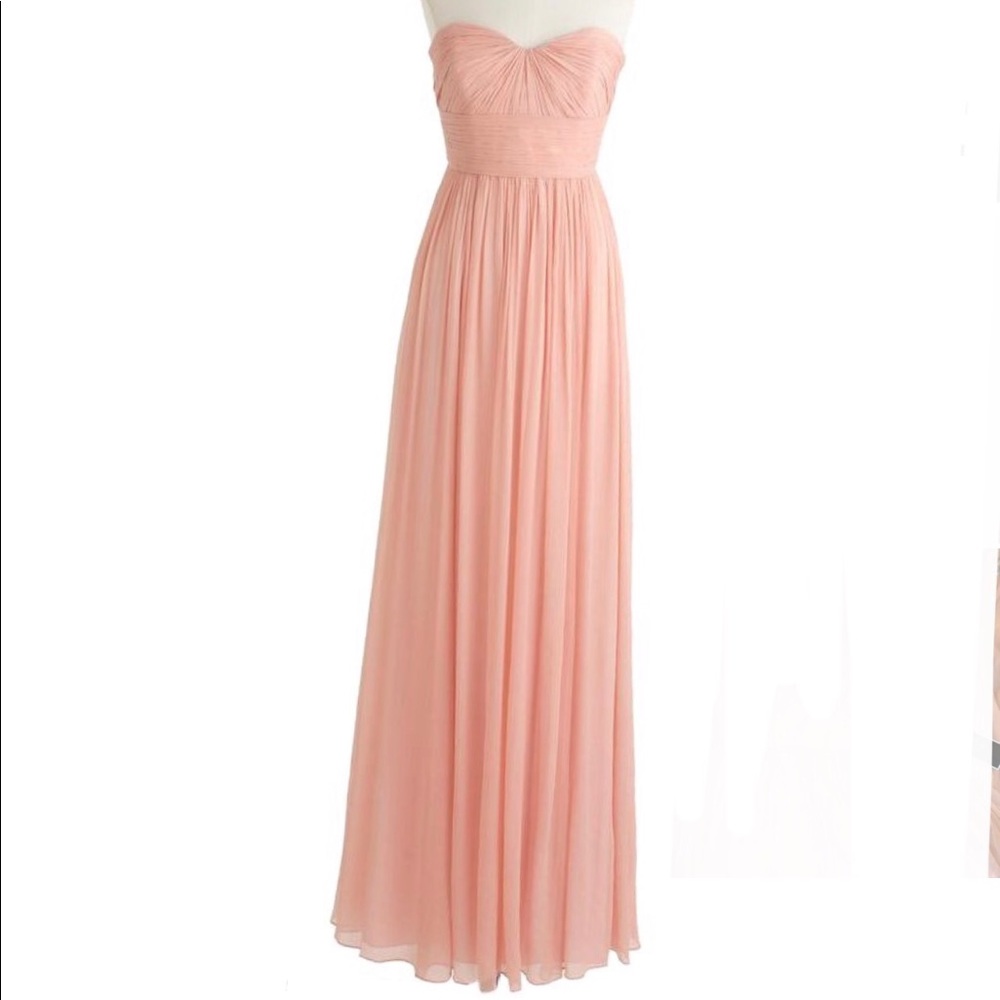 J.Crew Rose Pastel Mulberry Silk Long Formal Dress